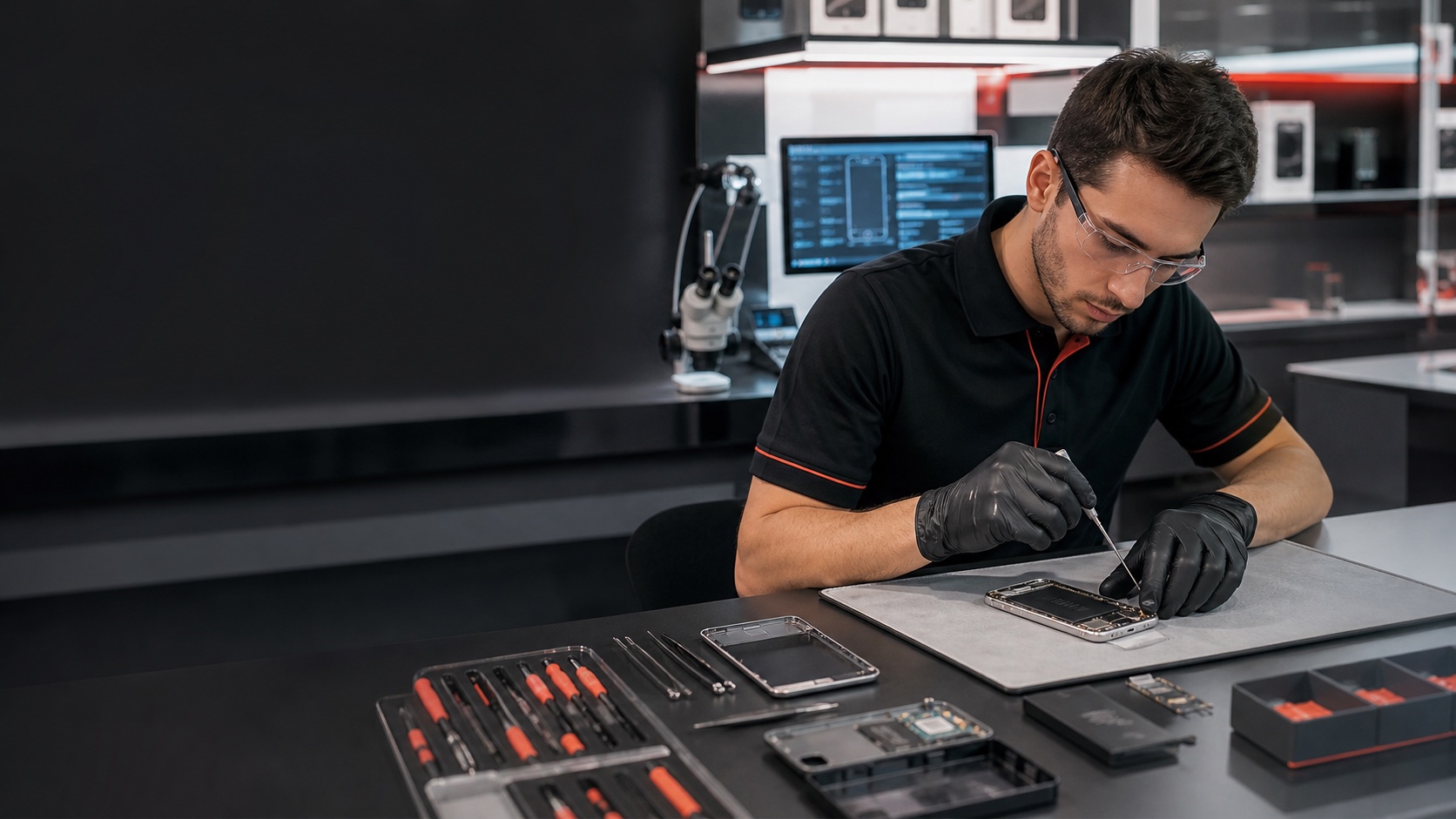 Telephone repair and technical service area